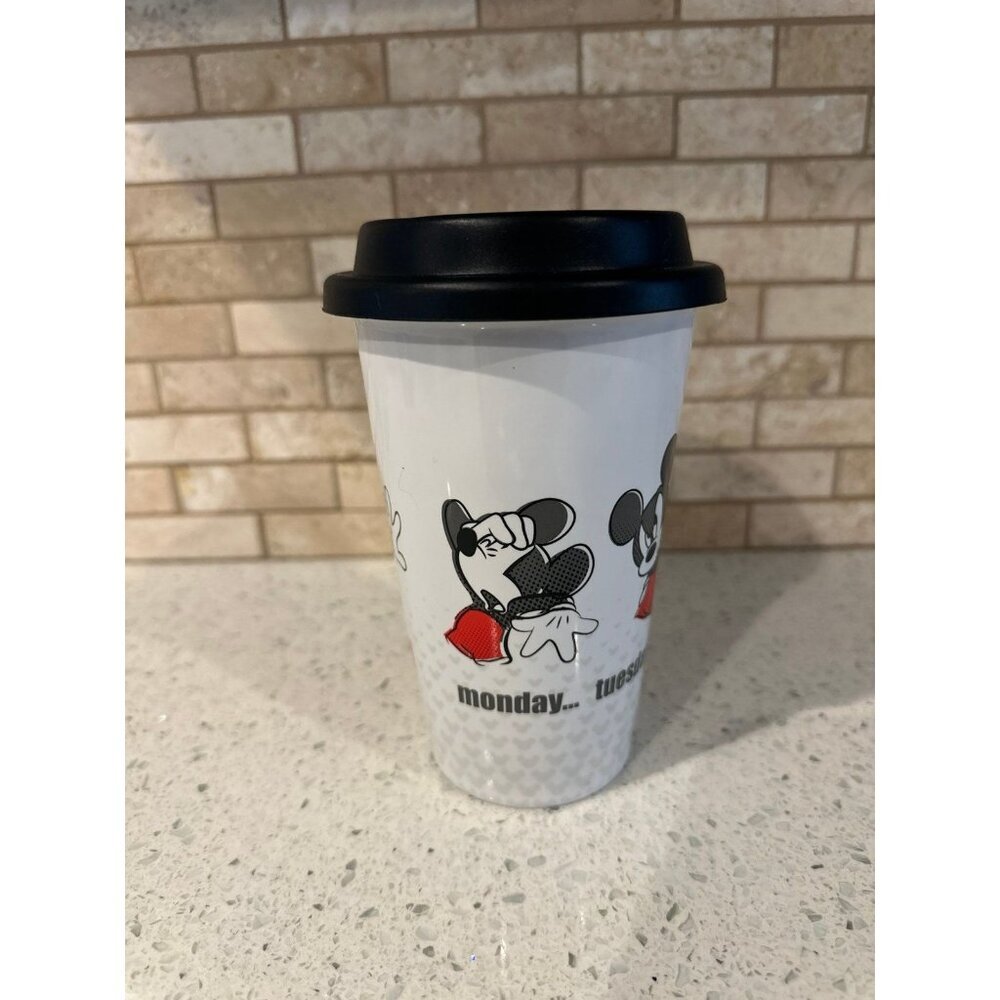 Disney Ceramic Travel Mug - Mickey Monday Through Friday